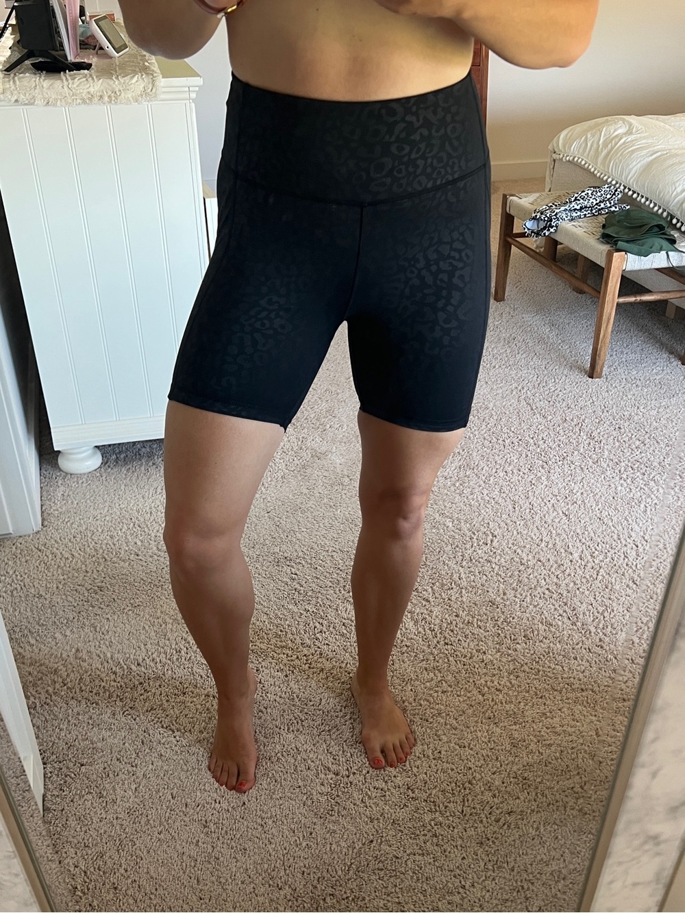 Kiava Luxe Stealth Leopard 5” Biker Shorts Size Small Workout Shorts